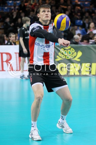  29.01.2014 RZESZOW <br />SIATKOWKA PLUS LIGA 2013/2014 MEN VOLLEYBALL POLAND POLISH PLUSLIGA LEAGUE SEASON 2013/2014 <br />MECZ ASSECO RESOVIA RZESZOW - EFFECTOR KIELCE<br />N/Z LUKAS TICHACEK SYLWETKA <br /> 