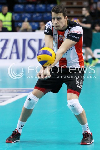  29.01.2014 RZESZOW <br />SIATKOWKA PLUS LIGA 2013/2014 MEN VOLLEYBALL POLAND POLISH PLUSLIGA LEAGUE SEASON 2013/2014 <br />MECZ ASSECO RESOVIA RZESZOW - EFFECTOR KIELCE<br />N/Z FABIAN DRZYZGA SYLWETKA <br /> 