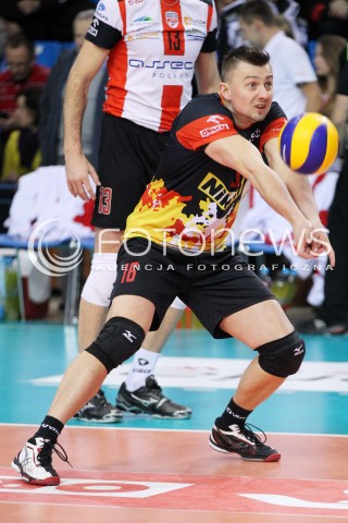  29.01.2014 RZESZOW <br />SIATKOWKA PLUS LIGA 2013/2014 MEN VOLLEYBALL POLAND POLISH PLUSLIGA LEAGUE SEASON 2013/2014 <br />MECZ ASSECO RESOVIA RZESZOW - EFFECTOR KIELCE<br />N/Z KRZYSZTOF IGNACZAK SYLWETKA <br /> 