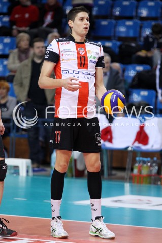  29.01.2014 RZESZOW <br />SIATKOWKA PLUS LIGA 2013/2014 MEN VOLLEYBALL POLAND POLISH PLUSLIGA LEAGUE SEASON 2013/2014 <br />MECZ ASSECO RESOVIA RZESZOW - EFFECTOR KIELCE<br />N/Z NIKOLAY PENCHEV PENCZEV SYLWETKA <br /> 