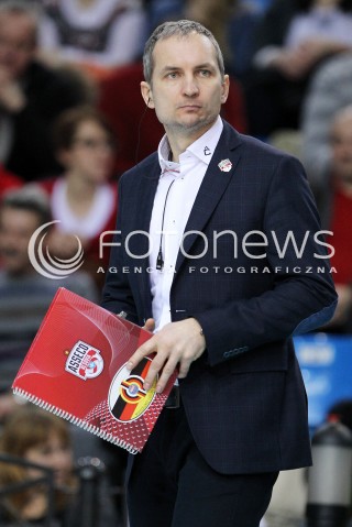  29.01.2014 RZESZOW <br />SIATKOWKA PLUS LIGA 2013/2014 MEN VOLLEYBALL POLAND POLISH PLUSLIGA LEAGUE SEASON 2013/2014 <br />MECZ ASSECO RESOVIA RZESZOW - EFFECTOR KIELCE<br />N/Z ANDRZEJ KOWAL TRENER ( HEAD COACH ) SYLWETKA <br /> 