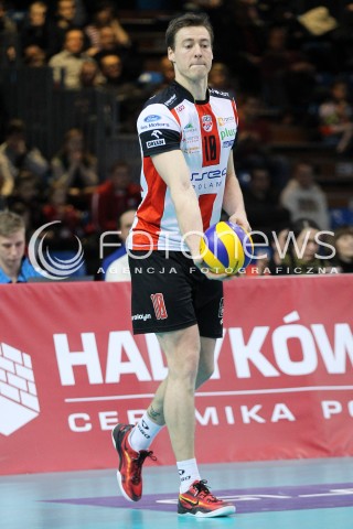  29.01.2014 RZESZOW <br />SIATKOWKA PLUS LIGA 2013/2014 MEN VOLLEYBALL POLAND POLISH PLUSLIGA LEAGUE SEASON 2013/2014 <br />MECZ ASSECO RESOVIA RZESZOW - EFFECTOR KIELCE<br />N/Z JOCHEN SCHOPS SYLWETKA <br /> 
