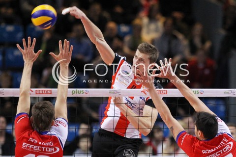  29.01.2014 RZESZOW <br />SIATKOWKA PLUS LIGA 2013/2014 MEN VOLLEYBALL POLAND POLISH PLUSLIGA LEAGUE SEASON 2013/2014 <br />MECZ ASSECO RESOVIA RZESZOW - EFFECTOR KIELCE<br />N/Z PIOTR NOWAKOWSKI <br /> 
