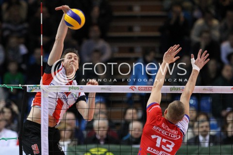  29.01.2014 RZESZOW <br />SIATKOWKA PLUS LIGA 2013/2014 MEN VOLLEYBALL POLAND POLISH PLUSLIGA LEAGUE SEASON 2013/2014 <br />MECZ ASSECO RESOVIA RZESZOW - EFFECTOR KIELCE<br />N/Z JOCHEN SCHOPS ADRIAN BUCHOWSKI <br /> 