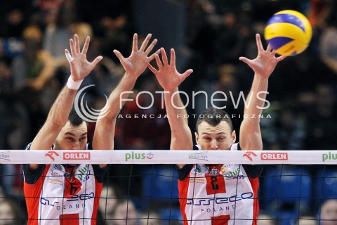  29.01.2014 RZESZOW <br />SIATKOWKA PLUS LIGA 2013/2014 MEN VOLLEYBALL POLAND POLISH PLUSLIGA LEAGUE SEASON 2013/2014 <br />MECZ ASSECO RESOVIA RZESZOW - EFFECTOR KIELCE<br />N/Z GRZEGORZ KOSOK PAUL LOTMAN <br /> 
