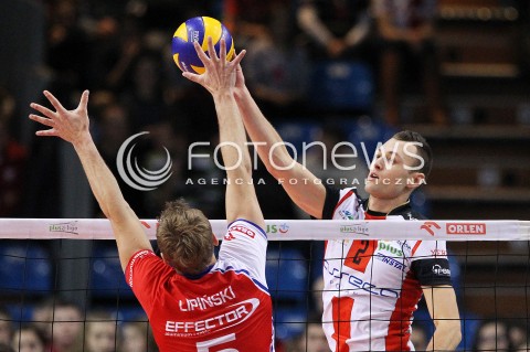  29.01.2014 RZESZOW <br />SIATKOWKA PLUS LIGA 2013/2014 MEN VOLLEYBALL POLAND POLISH PLUSLIGA LEAGUE SEASON 2013/2014 <br />MECZ ASSECO RESOVIA RZESZOW - EFFECTOR KIELCE<br />N/Z PAUL LOTMAN PIOTR LIPINSKI <br /> 