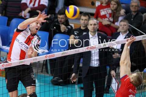  29.01.2014 RZESZOW <br />SIATKOWKA PLUS LIGA 2013/2014 MEN VOLLEYBALL POLAND POLISH PLUSLIGA LEAGUE SEASON 2013/2014 <br />MECZ ASSECO RESOVIA RZESZOW - EFFECTOR KIELCE<br />N/Z ALEH ACHREM OLIEG AKHREM <br /> 