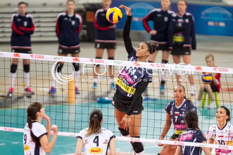  03.02.2014 LODZ SIATKOWKA ORLEN LIGA SEZON 2013/2014 VOLLEYBALL POLISH SEASON BEEF MASTER BUDOWLANI LODZ - TAURON MKS DABROWA GORNICZA N/Z RACHAEL ADAMS  