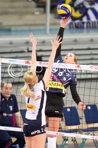  03.02.2014 LODZ SIATKOWKA ORLEN LIGA SEZON 2013/2014 VOLLEYBALL POLISH SEASON BEEF MASTER BUDOWLANI LODZ - TAURON MKS DABROWA GORNICZA N/Z ELEONORA DZIEKIEWICZ  