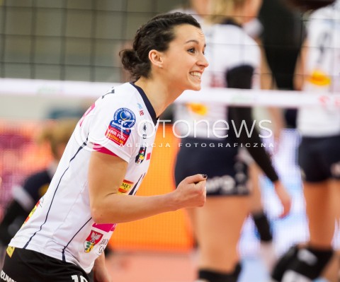  03.02.2014 LODZ SIATKOWKA ORLEN LIGA SEZON 2013/2014 VOLLEYBALL POLISH SEASON BEEF MASTER BUDOWLANI LODZ - TAURON MKS DABROWA GORNICZA N/Z KRYSTYNA STRASZ RADOSC SYLWETKA  