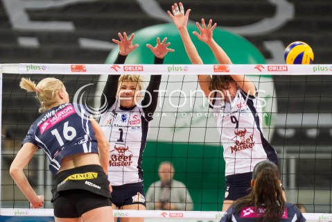  03.02.2014 LODZ SIATKOWKA ORLEN LIGA SEZON 2013/2014 VOLLEYBALL POLISH SEASON BEEF MASTER BUDOWLANI LODZ - TAURON MKS DABROWA GORNICZA N/Z OLGA TRACH MAGDALENA SLIWA  