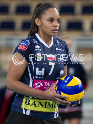  03.02.2014 LODZ SIATKOWKA ORLEN LIGA SEZON 2013/2014 VOLLEYBALL POLISH SEASON BEEF MASTER BUDOWLANI LODZ - TAURON MKS DABROWA GORNICZA N/Z WELISSA DE SOUZA GONZAGA SASSA SYLWETKA  