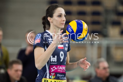  03.02.2014 LODZ SIATKOWKA ORLEN LIGA SEZON 2013/2014 VOLLEYBALL POLISH SEASON BEEF MASTER BUDOWLANI LODZ - TAURON MKS DABROWA GORNICZA N/Z OZGE CEMBERCI SYLWETKA  