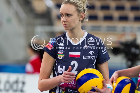  03.02.2014 LODZ SIATKOWKA ORLEN LIGA SEZON 2013/2014 VOLLEYBALL POLISH SEASON BEEF MASTER BUDOWLANI LODZ - TAURON MKS DABROWA GORNICZA N/Z JOANNA STANIUCHA-SZCZUREK SYLWETKA  
