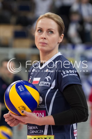  03.02.2014 LODZ SIATKOWKA ORLEN LIGA SEZON 2013/2014 VOLLEYBALL POLISH SEASON BEEF MASTER BUDOWLANI LODZ - TAURON MKS DABROWA GORNICZA N/Z ELEONORA DZIEKIEWICZ SYLWETKA  