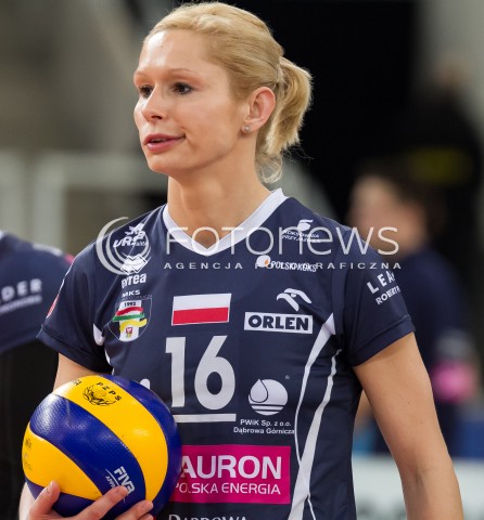  03.02.2014 LODZ SIATKOWKA ORLEN LIGA SEZON 2013/2014 VOLLEYBALL POLISH SEASON BEEF MASTER BUDOWLANI LODZ - TAURON MKS DABROWA GORNICZA N/Z ELZBIETA SKOWRONSKA SYLWETKA  
