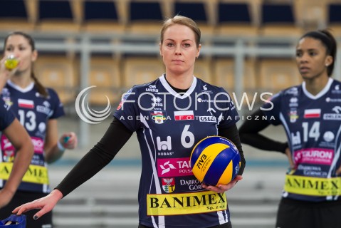  03.02.2014 LODZ SIATKOWKA ORLEN LIGA SEZON 2013/2014 VOLLEYBALL POLISH SEASON BEEF MASTER BUDOWLANI LODZ - TAURON MKS DABROWA GORNICZA N/Z ELEONORA DZIEKIEWICZ SYLWETKA  