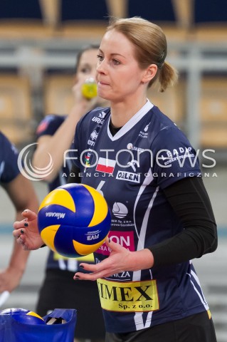  03.02.2014 LODZ SIATKOWKA ORLEN LIGA SEZON 2013/2014 VOLLEYBALL POLISH SEASON BEEF MASTER BUDOWLANI LODZ - TAURON MKS DABROWA GORNICZA N/Z ELEONORA DZIEKIEWICZ SYLWETKA  