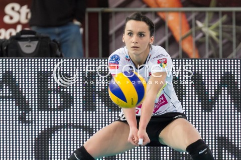 03.02.2014 LODZ SIATKOWKA ORLEN LIGA SEZON 2013/2014 VOLLEYBALL POLISH SEASON BEEF MASTER BUDOWLANI LODZ - TAURON MKS DABROWA GORNICZA N/Z KRYSTYNA STRASZ SYLWETKA  