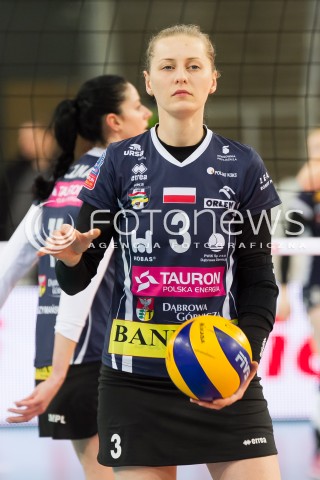  03.02.2014 LODZ SIATKOWKA ORLEN LIGA SEZON 2013/2014 VOLLEYBALL POLISH SEASON BEEF MASTER BUDOWLANI LODZ - TAURON MKS DABROWA GORNICZA N/Z ALEKSANDRA LINIARSKA SYLWETKA  