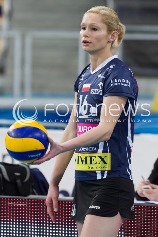  03.02.2014 LODZ SIATKOWKA ORLEN LIGA SEZON 2013/2014 VOLLEYBALL POLISH SEASON BEEF MASTER BUDOWLANI LODZ - TAURON MKS DABROWA GORNICZA N/Z ELZBIETA SKOWRONSKA SYLWETKA  