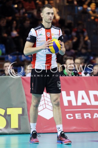  08.02.2014 RZESZOW <br />SIATKOWKA PLUS LIGA 2013/2014 MEN VOLLEYBALL POLAND POLISH PLUSLIGA LEAGUE SEASON 2013/2014 <br />MECZ ASSECO RESOVIA RZESZOW - AZS CZESTOCHOWA<br />N/Z PAUL LOTMAN SYLWETKA <br /> 