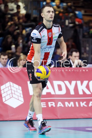  08.02.2014 RZESZOW <br />SIATKOWKA PLUS LIGA 2013/2014 MEN VOLLEYBALL POLAND POLISH PLUSLIGA LEAGUE SEASON 2013/2014 <br />MECZ ASSECO RESOVIA RZESZOW - AZS CZESTOCHOWA<br />N/Z PAUL LOTMAN SYLWETKA <br /> 