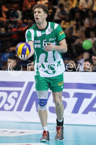  08.02.2014 RZESZOW <br />SIATKOWKA PLUS LIGA 2013/2014 MEN VOLLEYBALL POLAND POLISH PLUSLIGA LEAGUE SEASON 2013/2014 <br />MECZ ASSECO RESOVIA RZESZOW - AZS CZESTOCHOWA<br />N/Z DAWID MUREK SYLWETKA <br /> 