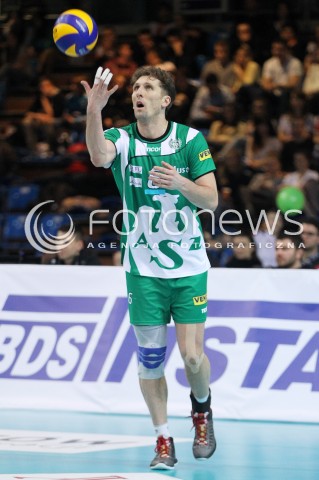  08.02.2014 RZESZOW <br />SIATKOWKA PLUS LIGA 2013/2014 MEN VOLLEYBALL POLAND POLISH PLUSLIGA LEAGUE SEASON 2013/2014 <br />MECZ ASSECO RESOVIA RZESZOW - AZS CZESTOCHOWA<br />N/Z DAWID MUREK SYLWETKA <br /> 