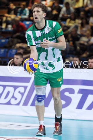  08.02.2014 RZESZOW <br />SIATKOWKA PLUS LIGA 2013/2014 MEN VOLLEYBALL POLAND POLISH PLUSLIGA LEAGUE SEASON 2013/2014 <br />MECZ ASSECO RESOVIA RZESZOW - AZS CZESTOCHOWA<br />N/Z DAWID MUREK SYLWETKA <br /> 