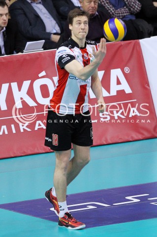  08.02.2014 RZESZOW <br />SIATKOWKA PLUS LIGA 2013/2014 MEN VOLLEYBALL POLAND POLISH PLUSLIGA LEAGUE SEASON 2013/2014 <br />MECZ ASSECO RESOVIA RZESZOW - AZS CZESTOCHOWA<br />N/Z JOCHEN SCHOPS SYLWETKA <br /> 