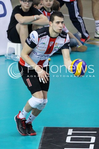  08.02.2014 RZESZOW <br />SIATKOWKA PLUS LIGA 2013/2014 MEN VOLLEYBALL POLAND POLISH PLUSLIGA LEAGUE SEASON 2013/2014 <br />MECZ ASSECO RESOVIA RZESZOW - AZS CZESTOCHOWA<br />N/Z FABIAN DRZYZGA SYLWETKA <br /> 