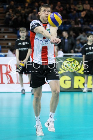  08.02.2014 RZESZOW <br />SIATKOWKA PLUS LIGA 2013/2014 MEN VOLLEYBALL POLAND POLISH PLUSLIGA LEAGUE SEASON 2013/2014 <br />MECZ ASSECO RESOVIA RZESZOW - AZS CZESTOCHOWA<br />N/Z LUKAS TICHACEK SYLWETKA <br /> 