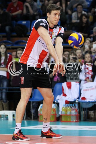  08.02.2014 RZESZOW <br />SIATKOWKA PLUS LIGA 2013/2014 MEN VOLLEYBALL POLAND POLISH PLUSLIGA LEAGUE SEASON 2013/2014 <br />MECZ ASSECO RESOVIA RZESZOW - AZS CZESTOCHOWA<br />N/Z JOCHEN SCHOPS SYLWETKA <br /> 