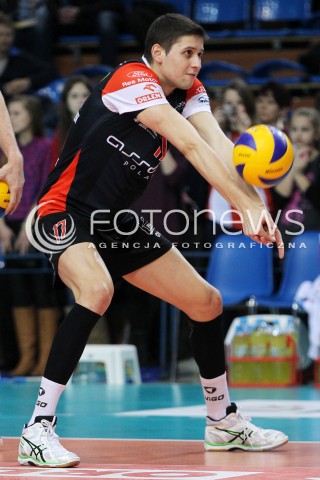  08.02.2014 RZESZOW <br />SIATKOWKA PLUS LIGA 2013/2014 MEN VOLLEYBALL POLAND POLISH PLUSLIGA LEAGUE SEASON 2013/2014 <br />MECZ ASSECO RESOVIA RZESZOW - AZS CZESTOCHOWA<br />N/Z NIKOLAY PENCHEV PENCZEV SYLWETKA <br /> 