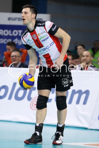  08.02.2014 RZESZOW <br />SIATKOWKA PLUS LIGA 2013/2014 MEN VOLLEYBALL POLAND POLISH PLUSLIGA LEAGUE SEASON 2013/2014 <br />MECZ ASSECO RESOVIA RZESZOW - AZS CZESTOCHOWA<br />N/Z ALEH ACHREM OLIEG AKHREM SYLWETKA <br /> 