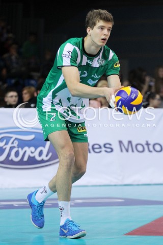  08.02.2014 RZESZOW <br />SIATKOWKA PLUS LIGA 2013/2014 MEN VOLLEYBALL POLAND POLISH PLUSLIGA LEAGUE SEASON 2013/2014 <br />MECZ ASSECO RESOVIA RZESZOW - AZS CZESTOCHOWA<br />N/Z MARIUSZ MARCYNIAK SYLWETKA <br /> 