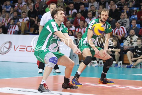  08.02.2014 RZESZOW <br />SIATKOWKA PLUS LIGA 2013/2014 MEN VOLLEYBALL POLAND POLISH PLUSLIGA LEAGUE SEASON 2013/2014 <br />MECZ ASSECO RESOVIA RZESZOW - AZS CZESTOCHOWA<br />N/Z DAWID MUREK MILOSZ HEBDA <br /> 