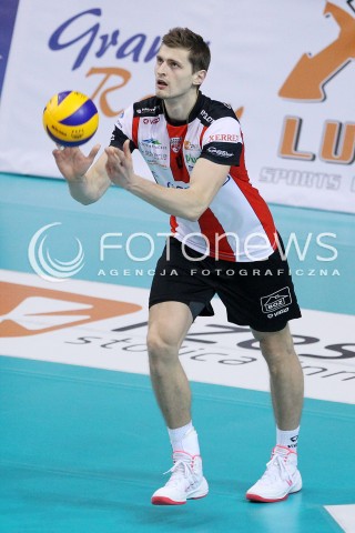  08.02.2014 RZESZOW <br />SIATKOWKA PLUS LIGA 2013/2014 MEN VOLLEYBALL POLAND POLISH PLUSLIGA LEAGUE SEASON 2013/2014 <br />MECZ ASSECO RESOVIA RZESZOW - AZS CZESTOCHOWA<br />N/Z PIOTR NOWAKOWSKI SYLWETKA <br /> 