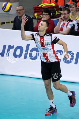  08.02.2014 RZESZOW <br />SIATKOWKA PLUS LIGA 2013/2014 MEN VOLLEYBALL POLAND POLISH PLUSLIGA LEAGUE SEASON 2013/2014 <br />MECZ ASSECO RESOVIA RZESZOW - AZS CZESTOCHOWA<br />N/Z PAUL LOTMAN SYLWETKA <br /> 
