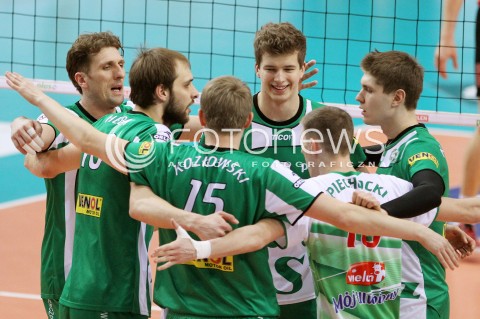  08.02.2014 RZESZOW <br />SIATKOWKA PLUS LIGA 2013/2014 MEN VOLLEYBALL POLAND POLISH PLUSLIGA LEAGUE SEASON 2013/2014 <br />MECZ ASSECO RESOVIA RZESZOW - AZS CZESTOCHOWA<br />N/Z DAMIAN ZYGMUNT DAWID MUREK RADOSC EMOCJE <br /> 