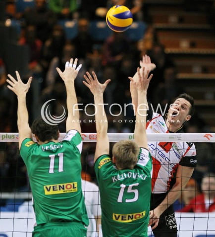  08.02.2014 RZESZOW <br />SIATKOWKA PLUS LIGA 2013/2014 MEN VOLLEYBALL POLAND POLISH PLUSLIGA LEAGUE SEASON 2013/2014 <br />MECZ ASSECO RESOVIA RZESZOW - AZS CZESTOCHOWA<br />N/Z OLIEG ACHREM ALEH AKHREM JAKUB VESELY MICHAL KOZLOWSKI <br /> 