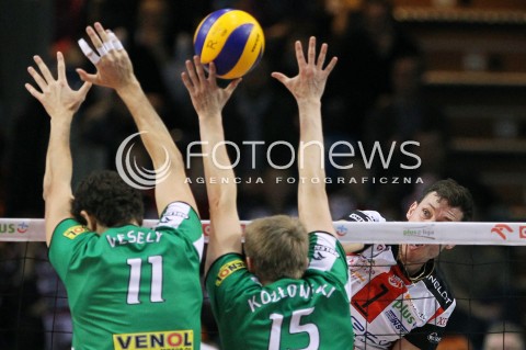  08.02.2014 RZESZOW <br />SIATKOWKA PLUS LIGA 2013/2014 MEN VOLLEYBALL POLAND POLISH PLUSLIGA LEAGUE SEASON 2013/2014 <br />MECZ ASSECO RESOVIA RZESZOW - AZS CZESTOCHOWA<br />N/Z OLIEG ACHREM ALEH AKHREM JAKUB VESELY MICHAL KOZLOWSKI <br /> 