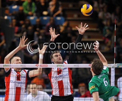  08.02.2014 RZESZOW <br />SIATKOWKA PLUS LIGA 2013/2014 MEN VOLLEYBALL POLAND POLISH PLUSLIGA LEAGUE SEASON 2013/2014 <br />MECZ ASSECO RESOVIA RZESZOW - AZS CZESTOCHOWA<br />N/Z PETER VERES LUKASZ PERLOWSKI DAWID MUREK <br /> 