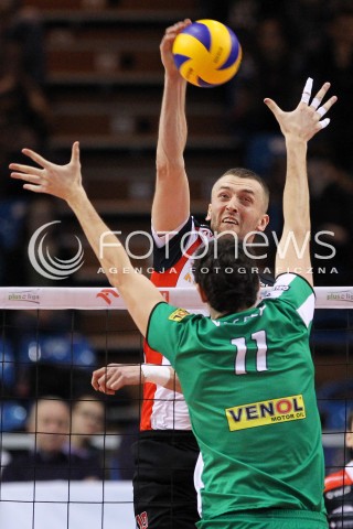  08.02.2014 RZESZOW <br />SIATKOWKA PLUS LIGA 2013/2014 MEN VOLLEYBALL POLAND POLISH PLUSLIGA LEAGUE SEASON 2013/2014 <br />MECZ ASSECO RESOVIA RZESZOW - AZS CZESTOCHOWA<br />N/Z LUKASZ PERLOWSKI JAKUB VESELY <br /> 
