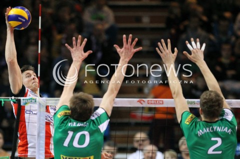  08.02.2014 RZESZOW <br />SIATKOWKA PLUS LIGA 2013/2014 MEN VOLLEYBALL POLAND POLISH PLUSLIGA LEAGUE SEASON 2013/2014 <br />MECZ ASSECO RESOVIA RZESZOW - AZS CZESTOCHOWA<br />N/Z JOCHEN SCHOPS MILOSZ HEBDA MARIUSZ MARCYNIAK <br /> 