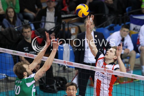  08.02.2014 RZESZOW <br />SIATKOWKA PLUS LIGA 2013/2014 MEN VOLLEYBALL POLAND POLISH PLUSLIGA LEAGUE SEASON 2013/2014 <br />MECZ ASSECO RESOVIA RZESZOW - AZS CZESTOCHOWA<br />N/Z PIOTR NOWAKOWSKI MILOSZ HEBDA <br /> 