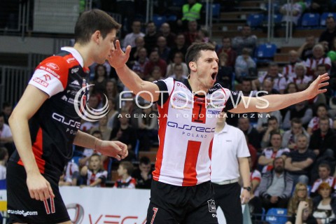  08.02.2014 RZESZOW <br />SIATKOWKA PLUS LIGA 2013/2014 MEN VOLLEYBALL POLAND POLISH PLUSLIGA LEAGUE SEASON 2013/2014 <br />MECZ ASSECO RESOVIA RZESZOW - AZS CZESTOCHOWA<br />N/Z OLIEG ACHREM ALEH AKHREM RADOSC EMOCJE <br /> 