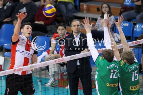  08.02.2014 RZESZOW <br />SIATKOWKA PLUS LIGA 2013/2014 MEN VOLLEYBALL POLAND POLISH PLUSLIGA LEAGUE SEASON 2013/2014 <br />MECZ ASSECO RESOVIA RZESZOW - AZS CZESTOCHOWA<br />N/Z OLIEG ACHREM ALEH AKHREM WOJCIECH KAZMIERCZAK MICHAL KOZLOWSKI <br /> 