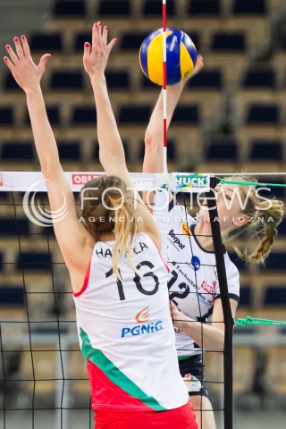  11.02.2014 LODZ SIATKOWKA ENEA CUP PUCHAR POLSKI 2013/2014 VOLLEYBALL POLISH SEASON BEEF MASTER BUDOWLANI LODZ - PGNIG NAFTA PILA N/Z GRAJBER MARTYNA   